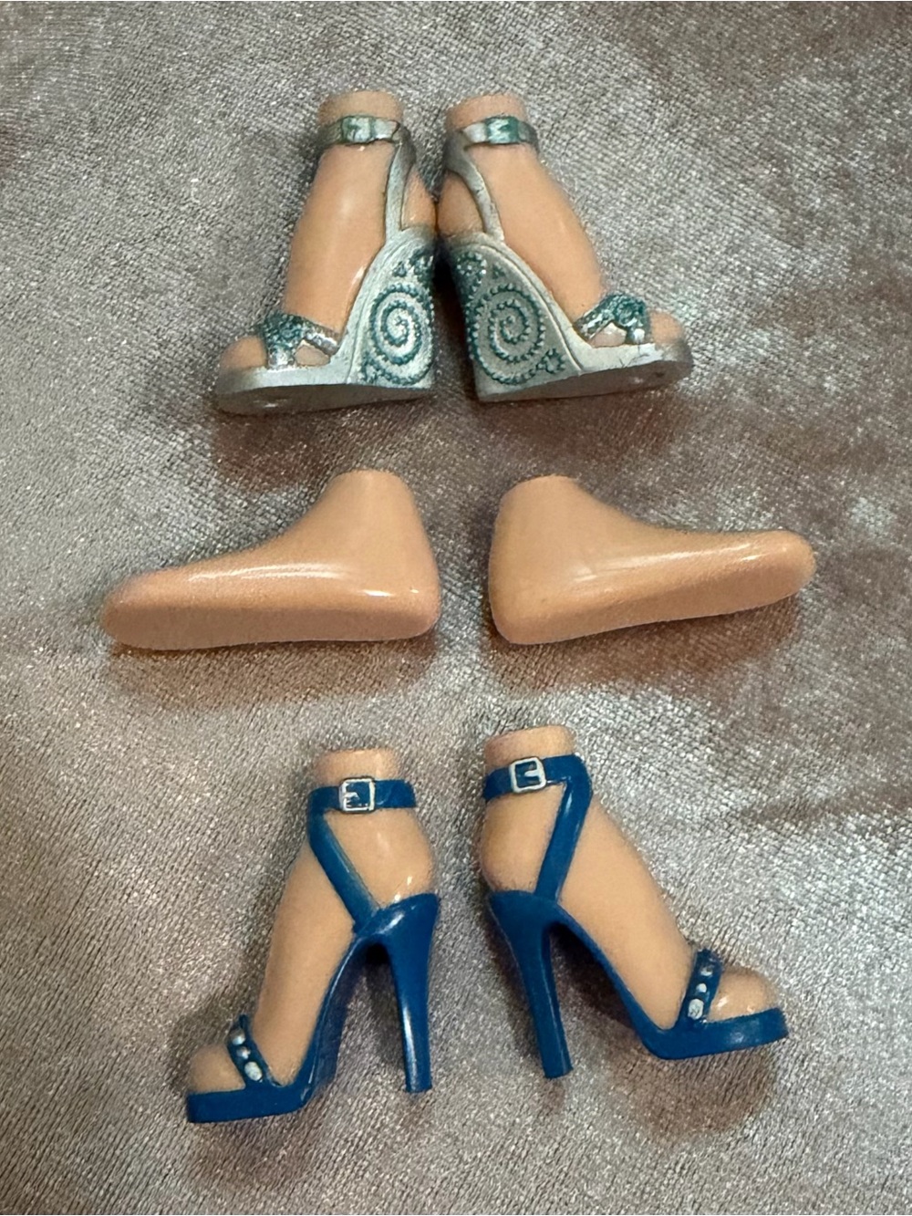 Blue Doll High Heel Sandals Accessory Set